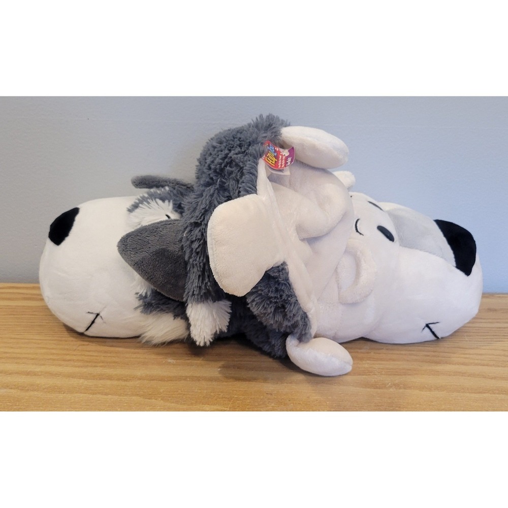 FlipaZoo Jumbo 18" Asher Husky to Poppi Polar Bear Reversible Plush Toy